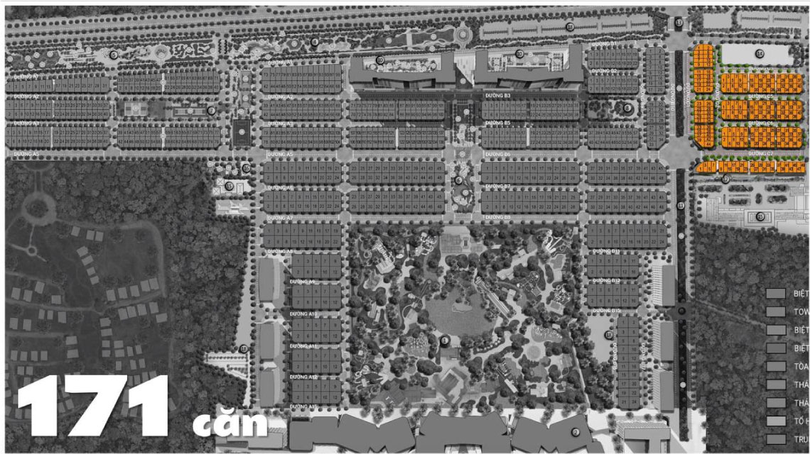 Vị trí 171 căn Casa Townhouse Blanca City trên bản đồ quy hoạch