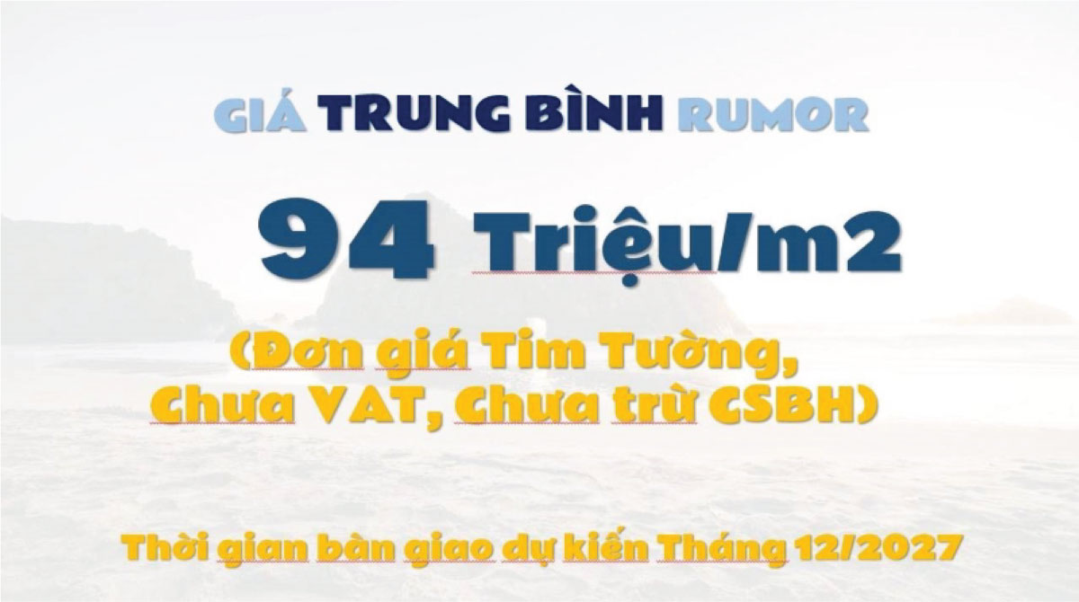Giá rumor Blanca City vừa được chủ đầu tư công bố vào tháng 5/2025