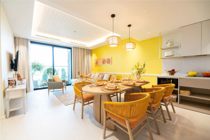 Nhà mẫu các căn hộ phân khu cao tầng Blanca được chủ đầu tư đặt tại Sun Gallery